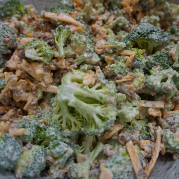 Keto Bacon & Cheddar Broccoli Salad
