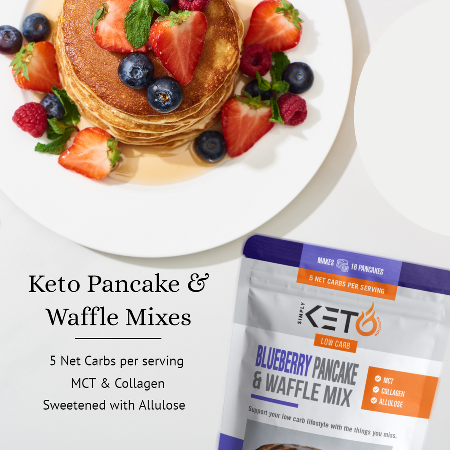 Simply Keto Nutrition | Blueberry Pancake & Waffle Mix | Low Carb & Keto Friendly