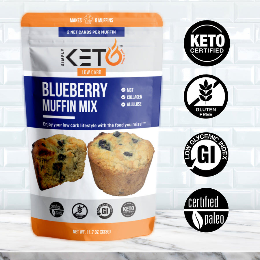 Simply Keto Nutrition | Blueberry Muffin Mix | Low Carb & Keto Friendly