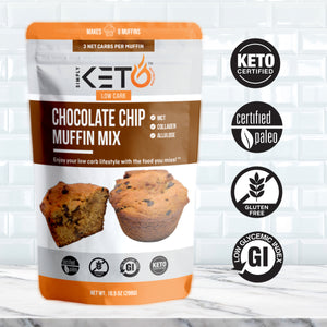 Simply Keto Nutrition | Chocolate Chip Muffin Mix | Low Carb & Keto Friendly