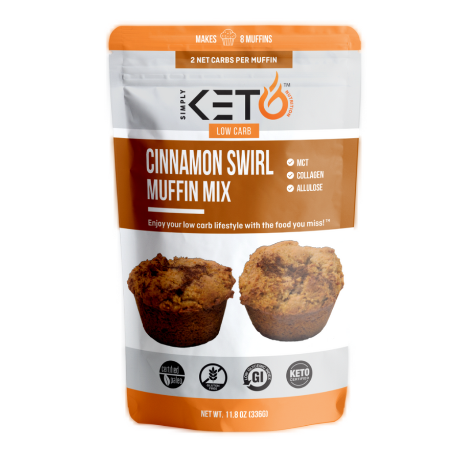 Simply Keto Nutrition | Cinnamon Swirl Muffin Mix | Low Carb & Keto Friendly